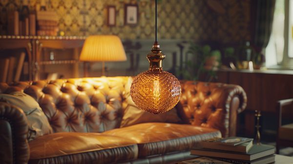 Suspension vintage en verre : charme rétro et couleur